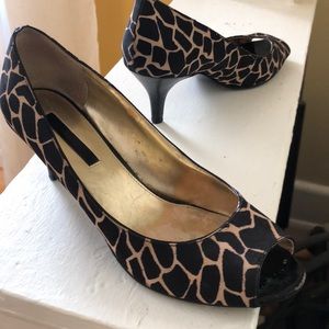 Giraffe print heels